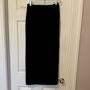 DKNY Classic Black Wrap Pencil Midi Skirt
